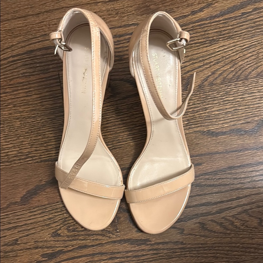 Stuart Weitzman Tan Heeled Sandals